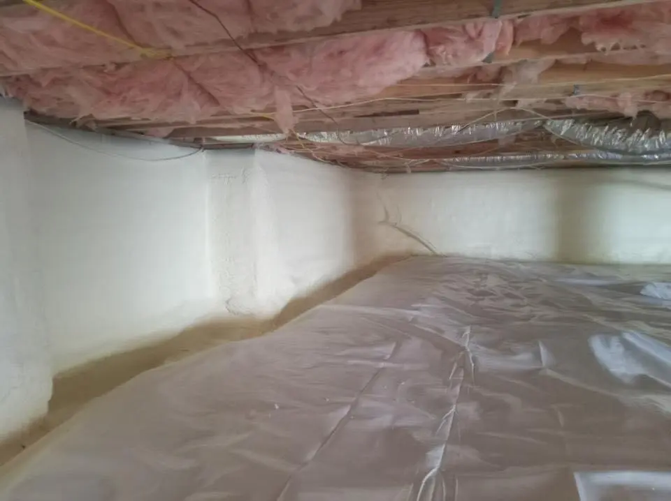 Crawl space encapsulation with closed-cell spray foam for Attic Insulation in Bloomsburg